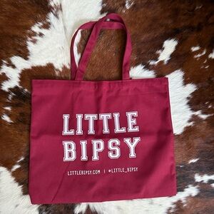 Little bipsy maroon tote bag